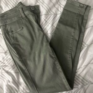 AE olive green denim